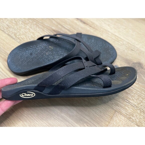 Chaco Women’s Toe Slide Sandals Size 7 Black - Picture 4 of 5